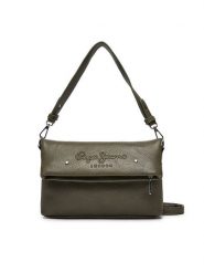 Pepe Jeans Torebka PL031586 Khaki. Brązowe torebki klasyczne damskie Pepe Jeans, bez wzorów, z jeansu, bez dodatków. Za 169.99 zł.