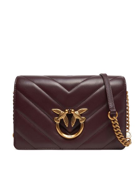 PINKO Torebka Love Click Classic PE 25 PLTT 100063 A136 Fioletowy. Fioletowe listonoszki damskie Pinko, bez wzorów, ze skóry, bez dodatków. Za 929.99 zł.