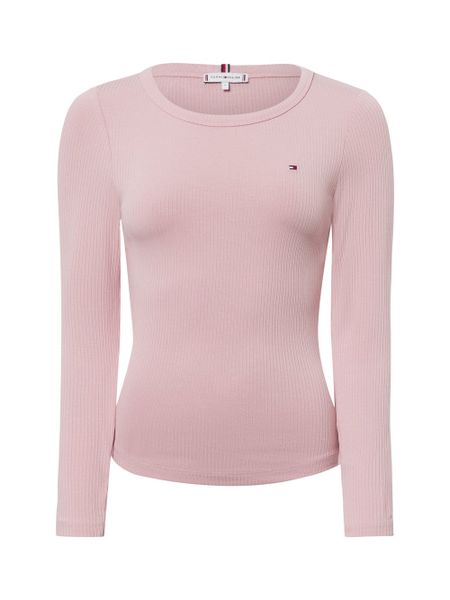 Tommy Hilfiger koszulka z długim rękawem Kobiety wiskoza różowy, XS. Czerwone t-shirty damskie Tommy Hilfiger, uniwersalny, bez wzorów, z wiskozy, bez kołnierzyka. Za 199.95 zł.