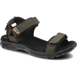 Zielone Sandały Wrangler Wygodne Buty Na Lato. Zielone sandały męskie Wrangler, z materiału, bez zapięcia. Za 175.00 zł.