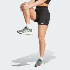 Legginsy Own the Run Short. Czarne legginsy damskie Adidas, s, bez wzorów, z materiału. Za 219.00 zł.