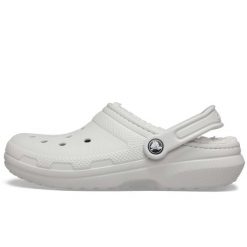 Kapcie Crocs Classic Lined Clog Dorośli. Szare kapcie damskie Crocs, z materiału. Za 335.99 zł.