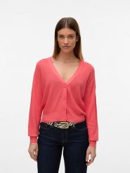 Vero Moda Kardigan w kolorze koralowym rozmiar: L. Czerwone kardigany damskie Vero Moda, l, bez wzorów, z wiskozy. Za 79.21 zł.