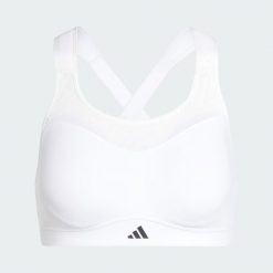 Biustonosz TLRD Impact Training High-Support. Białe biustonosze sportowe damskie Adidas, bez wzorów, z elastanu. Za 279.00 zł.