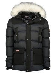 Geographical Norway Kurtka zimowa "Dalibor" w kolorze czarnym rozmiar: 3XL. Czarne kurtki męskie Geographical Norway, na zimę, xl, z aplikacjami, bez kaptura. Za 202.03 zł.