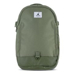 Plecak szkolny sportowy Nike JORDAN. Zielone plecaki damskie Nike, bez wzorów, z materiału, biznesowe. Za 349.00 zł.