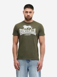 T-shirt Lonsdale Logo. Brązowe t-shirty męskie Lonsdale, m, bez wzorów, z bawełny, bez kołnierzyka. Za 138.50 zł.