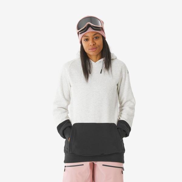 Bluza snowboardowa z kapturem damska Dreamscape zip. Białe bluzy z kapturem damskie DREAMSCAPE, na zimę, l, z bawełny. Za 169.99 zł.