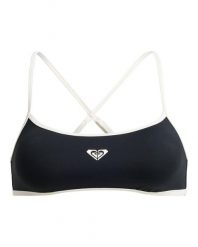 Stanik bikini typu bralette dla Kobiety THE RETRO ESSENTIALS Czarny. Szare bikini damskie Roxy, bez wzorów. Za 149.99 zł.