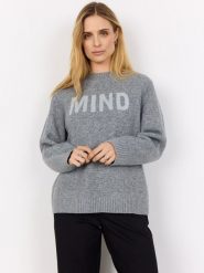 Soyaconcept® Sweter z dzianiny - SC-Audrey Kobiety Sztuczne włókno szary|srebrny, L. Szare swetry klasyczne damskie l, z dzianiny, bez kołnierzyka. Za 179.95 zł.