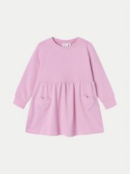 NAME IT Sukienka dzianinowa 13231933 Różowy Relaxed Fit. Czerwone sukienki dziewczęce Name it, bez wzorów, z dzianiny, bez ramiączek. Za 49.99 zł.