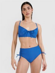 4F Góra od bikini damska - niebieska L. Niebieskie bikini damskie 4f, bez wzorów. W wyprzedaży za 69.99 zł.