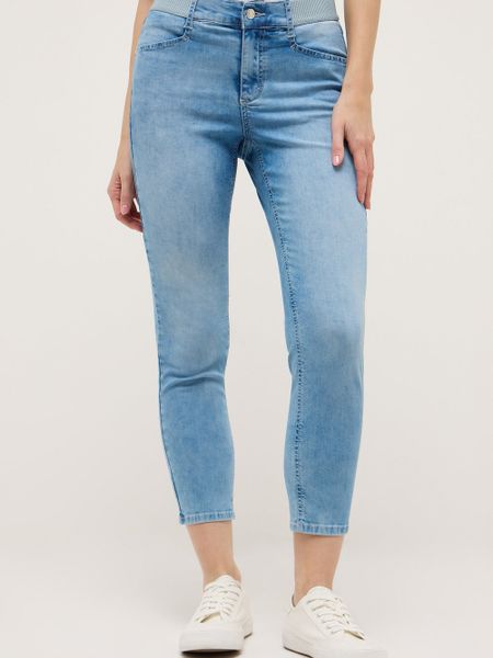 Angels Spodnie Kobiety Bawełna niebieski, 44. Niebieskie spodnie materiałowe damskie Angels, bez wzorów, z bawełny, sportowe. Za 329.95 zł.