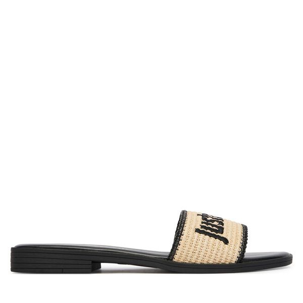 Klapki Just Cavalli. Brązowe klapki damskie Just Cavalli, bez wzorów, bez obcasa. Za 555.99 zł.