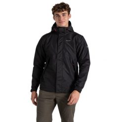 Męska Kurtka Wodoodporna Ossus. Czarne kurtki męskie CRAGHOPPERS, m, bez wzorów, sportowe, bez kaptura. Za 314.99 zł.