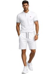 Geographical Norway Koszulka polo "Koliar" w kolorze białym rozmiar: S. Białe koszulki polo męskie Geographical Norway, s, bez wzorów, z bawełny, bez ramiączek. Za 83.42 zł.