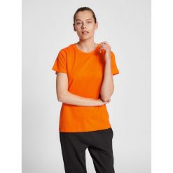 Koszulka damska Hummel Red Basic. Brązowe bluzki sportowe damskie HUMMEL, s, z bawełny, bez kołnierzyka, bez ramiączek. Za 141.00 zł.