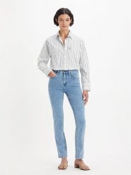 Levi´s Dżinsy - Slim fit - w kolorze błękitnym rozmiar: W28/L32. Niebieskie jeansy damskie z podwyższonym stanem. Za 220.12 zł.