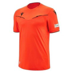 Koszulka sędziowska Macron UEFA 2023/25. Czarne t-shirty sportowe męskie Macron, l, bez ramiączek, do piłki nożnej. Za 468.00 zł.