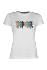 T-shirt damski HKM Mirror. Niebieskie t-shirty damskie HKM, m, z aplikacjami, z materiału, bez kołnierzyka. Za 116.00 zł.