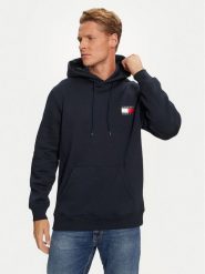 Tommy Jeans Bluza Essential DM0DM20738 Granatowy Regular Fit. Niebieskie bluzy bez kaptura męskie Tommy Jeans, m, z bawełny. Za 269.99 zł.