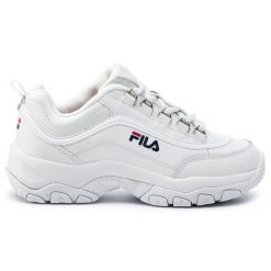 Buty Fila Strada Low W 1010560.1FG białe. Białe buty sportowe na co dzień damskie bez wzorów, z materiału. Za 373.17 zł.