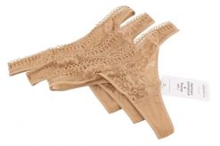 Scandale Le String Sensual Nude T17 - stringi damskie 3-pack. Brązowe stringi damskie Erima, m, bez wzorów, z bawełny. Za 267.99 zł.