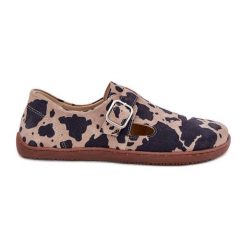 Zamszowe Półbuty Barefoot Damskie Z Klamrą Łaty Zazoo N1261 Brązowo-Beżowe brązowe. Brązowe półbuty damskie bez wzorów, z zamszu, bez obcasa. Za 460.29 zł.