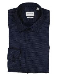 Eterna Koszula - Slim fit - w kolorze granatowym rozmiar: 37. Niebieskie koszule męskie Eterna, bez wzorów, z bawełny, bez kołnierzyka, bez ramiączek. Za 114.44 zł.