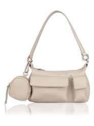 Bellicci Skórzana torebka "Kalie" w kolorze beżowym - 24 x 13,5 x 10 cm rozmiar: onesize. Brązowe torebki klasyczne damskie Bellicci, bez wzorów, z materiału, bez dodatków. Za 219.60 zł.