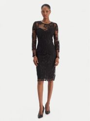 Rinascimento Sukienka koktajlowa CFC0126401003 Czarny Slim Fit. Czarne sukienki damskie RINASCIMENTO, xs, bez wzorów, z syntetyku, wizytowe, bez kołnierzyka, bez ramiączek. Za 619.99 zł.