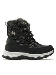 Leaf Śniegowce Solna LVISB101Q Czarny. Czarne kozaki dziewczęce Leaf, bez wzorów, z tworzywa sztucznego, bez obcasa. Za 369.99 zł.