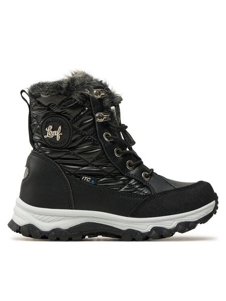 Leaf Śniegowce Solna LVISB101Q Czarny. Czarne kozaki dziewczęce Leaf, bez wzorów, z syntetyku, bez obcasa. Za 239.99 zł.