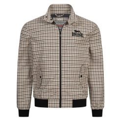 Kurtka Lonsdale Classic Check. Brązowe kurtki męskie Lonsdale, xl, bez wzorów, z bawełny, bez kaptura. Za 469.70 zł.
