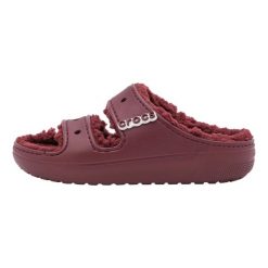 Klapki Dla Dorosłych Crocs Classic Cozzy Sandal. Fioletowe klapki damskie Crocs, bez wzorów, z materiału, bez obcasa. Za 202.99 zł.
