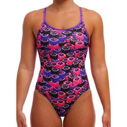 Strój kąpielowy jednoczęściowy FUNKITA Mushi Sushi - Diamond Back. Fioletowe stroje jednoczęściowe damskie FUNKITA, s, bez wzorów. Za 259.00 zł.
