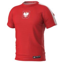 Koszulka Techniczna Sportowa Męska EXTREME HOBBY POLSKA 2024. Czerwone t-shirty sportowe męskie EXTREME HOBBY, m, z elastanu, bez ramiączek, do biegania. Za 149.00 zł.