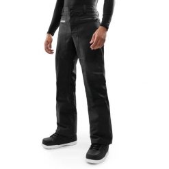 Męskie spodnie snowboardowe hardshell Siroko P5 Aino Black. Czarne spodnie materiałowe męskie SIROKO, bez wzorów, z hardshellu, sportowe. Za 718.00 zł.