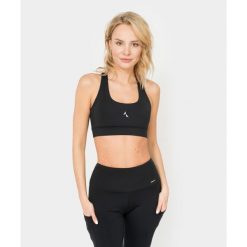 Stanik Carpatree Libra czarny. Czarne biustonosze sportowe damskie Carpatree, bez wzorów, z materiału. W wyprzedaży za 119.99 zł.