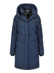 Geographical Norway Płaszcz pikowany "Djamila" w kolorze granatowym rozmiar: L. Niebieskie płaszcze damskie Geographical Norway, l, bez wzorów. Za 390.92 zł.