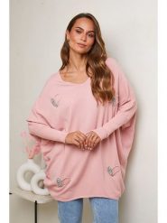 Soft Cashmere Sweter w kolorze jasnoróżowym rozmiar: 34/36. Różowe swetry klasyczne damskie Soft Cashmere, bez kołnierzyka. Za 130.99 zł.