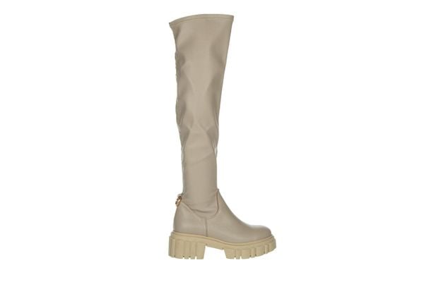 Kozaki Bayla-159 3985 001-P Beż Lico 159094, Skóra naturalna - 40. Brązowe kozaki damskie Bayla, ze skóry ekologicznej, bez obcasa. W wyprzedaży za 224.10 zł.