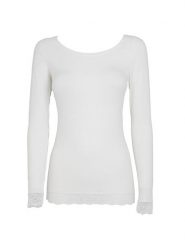 COTONELLA Koszulka w kolorze białym rozmiar: XL. Białe bluzki damskie Cotonella, xl, bez wzorów, z koronki, bez kołnierzyka, bez ramiączek. Za 52.42 zł.