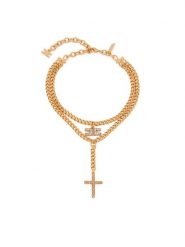 Elisabetta Franchi Bransoletka CV-68A-67E2-V180 Złoty. Żółte bransoletki damskie Elisabetta Franchi, metalowe. Za 769.99 zł.