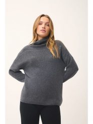 Just Cashmere Kaszmirowy sweter "Blantyre" w kolorze antracytowym rozmiar: S. Czarne golfy damskie Just Cashmere, s, bez wzorów, z kaszmiru, bez ramiączek. Za 370.69 zł.