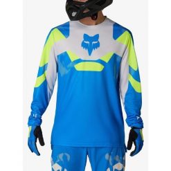 Bluza enduro męska Fox Ranger LS Jersey Tactile. Niebieskie bluzy bez kaptura męskie FOX, m, z jersey. Za 247.49 zł.
