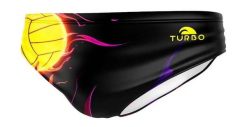 Slipy water polo TURBO Monsterine. Brązowe kąpielówki męskie TURBO, m, bez wzorów, z materiału, na fitness i siłownię. Za 149.00 zł.