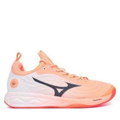 Buty halowe Mizuno. Pomarańczowe buty sportowe na co dzień męskie Mizuno, bez zapięcia, mizuno wave. Za 619.99 zł.