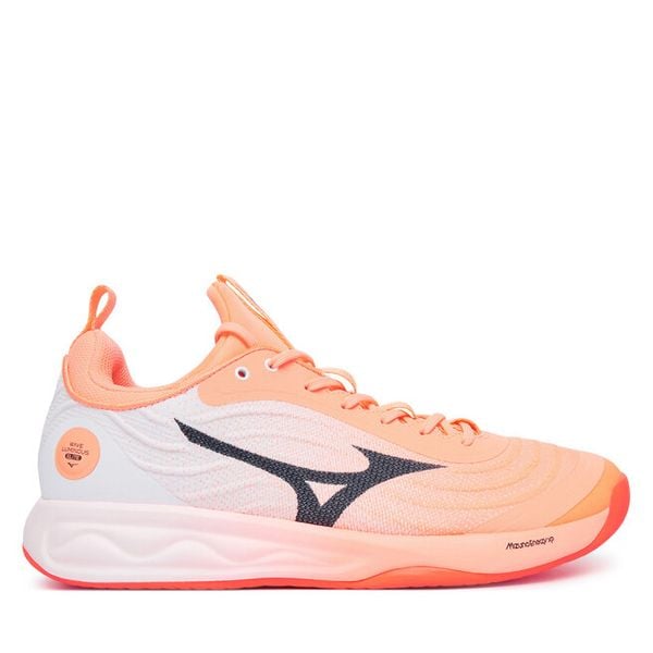 Buty halowe Mizuno. Pomarańczowe buty sportowe na co dzień męskie Mizuno, bez zapięcia, mizuno wave. Za 619.99 zł.