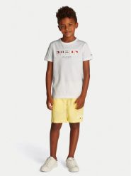 Tommy Hilfiger T-Shirt Multiflag KB0KB09532 S Biały Regular Fit. Białe t-shirty chłopięce Tommy Hilfiger, bez wzorów, z bawełny, bez ramiączek. Za 89.99 zł.